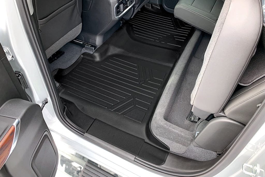 SMARTLINER Floor Liners for 2020-2026 Chevy Silverado 2500 HD | 3500 HD (Crew Cab|Vinyl|(1st Row Bench)|(No OTH)|[2nd Row Storage]