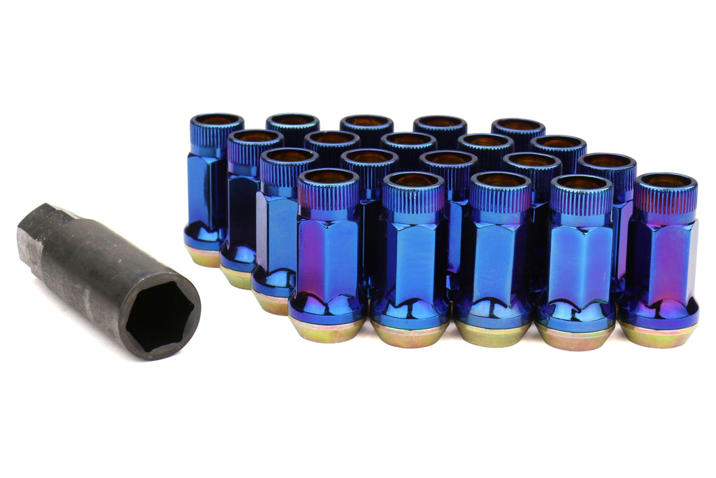Muteki SR45R Burned Blue Neon Open Lug Nuts 12X1.25 - Universal