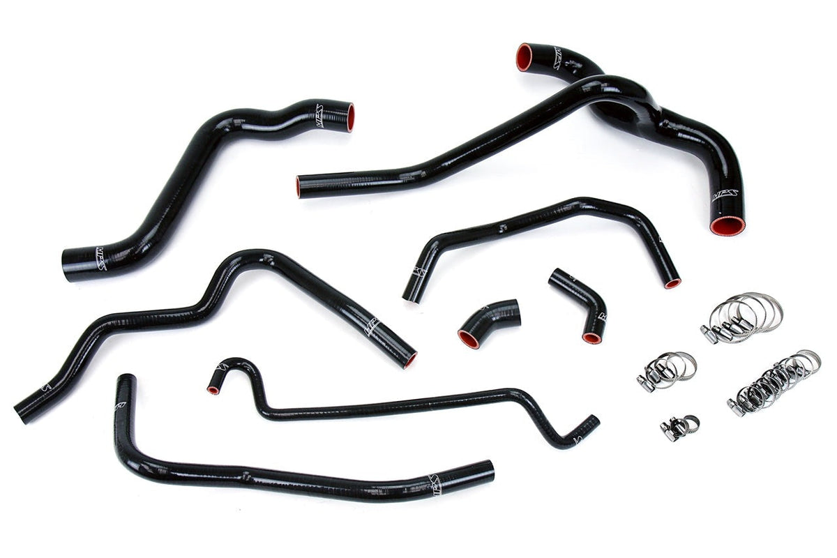 HPS Black Reinforced Silicone Radiator and Heater Hose Kit Coolant Ford 05-10 Mustang 4.0L V6