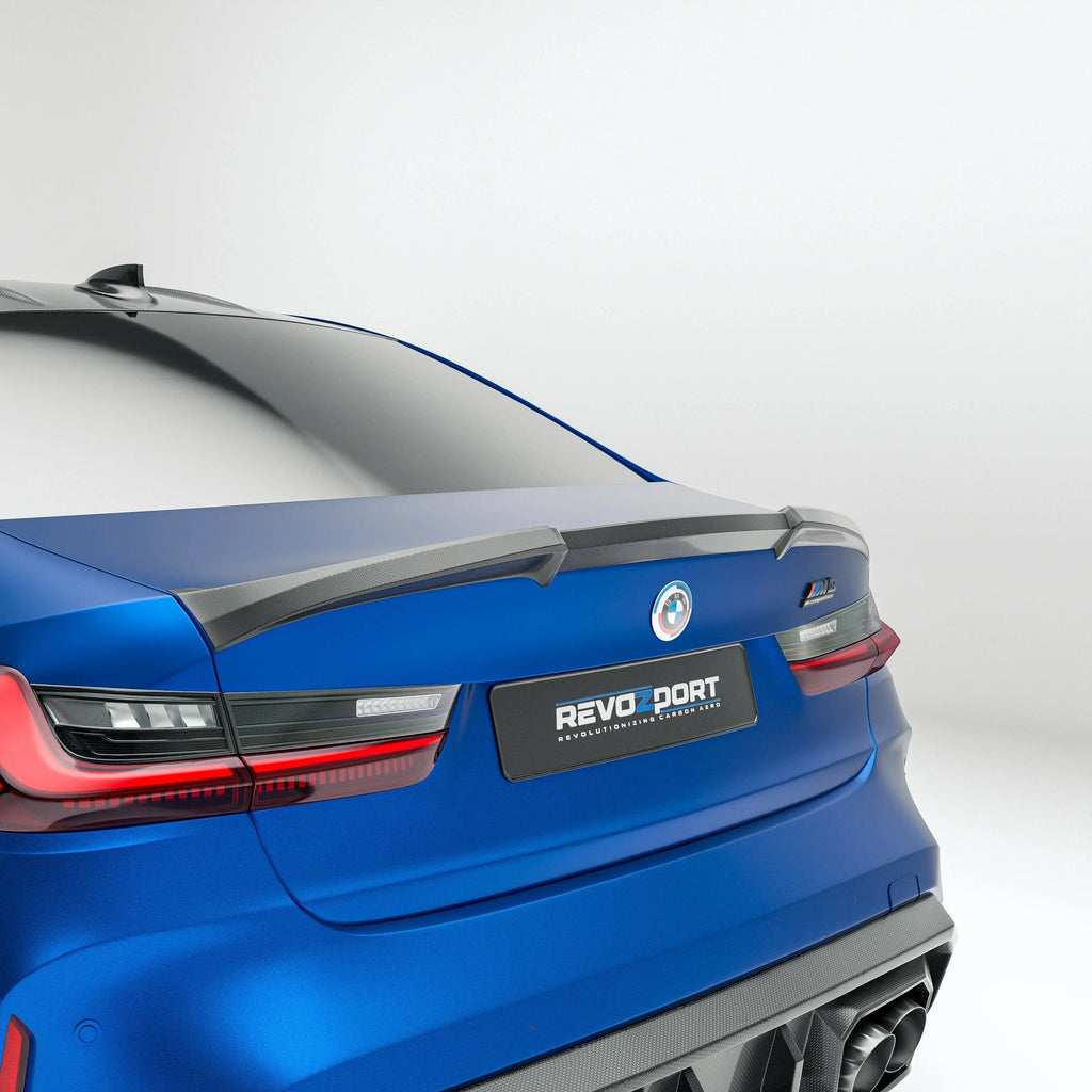 Revozport Carbon Fiber Rear Spoiler for BMW G80 M3 2021-2024