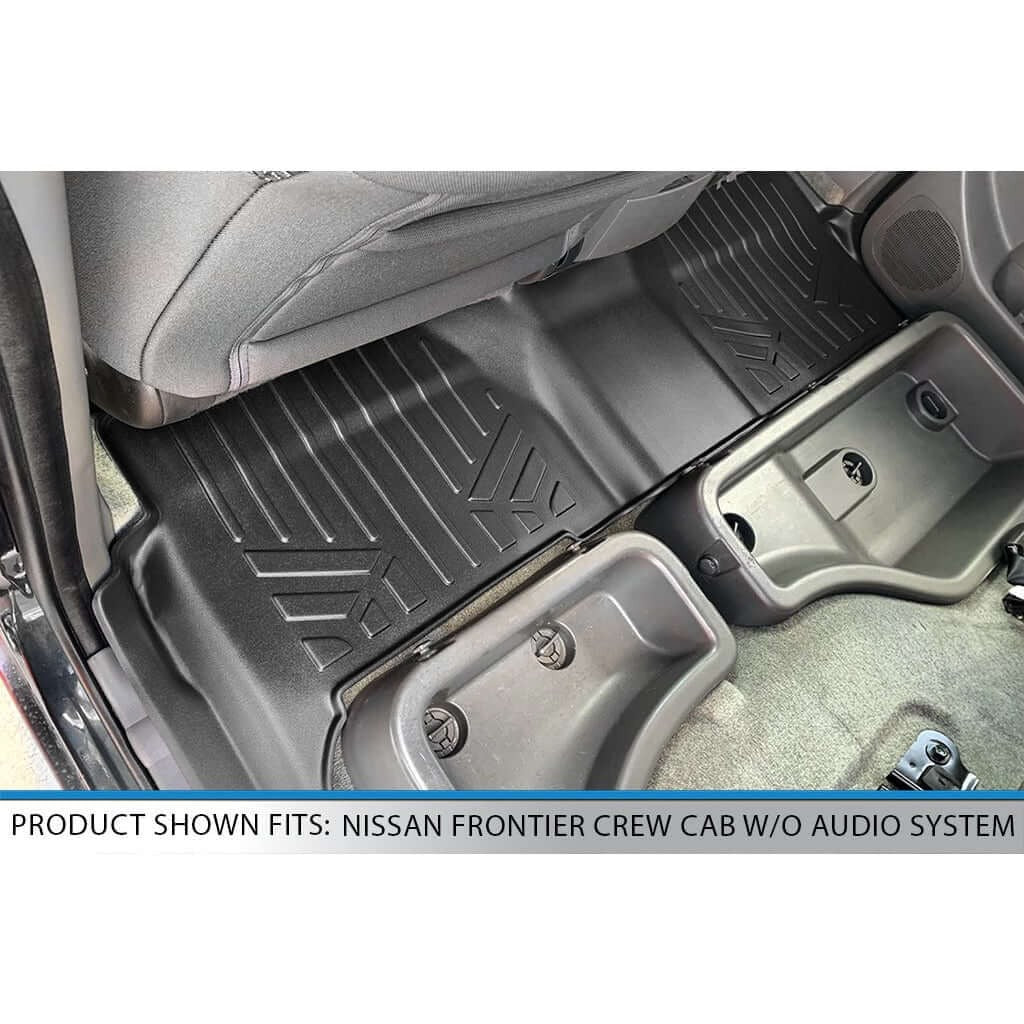 SmartCoverageTM Floor Liners For 2008-2021 Nissan Frontier Crew Cab with Dual Drivers Side Floor Posts