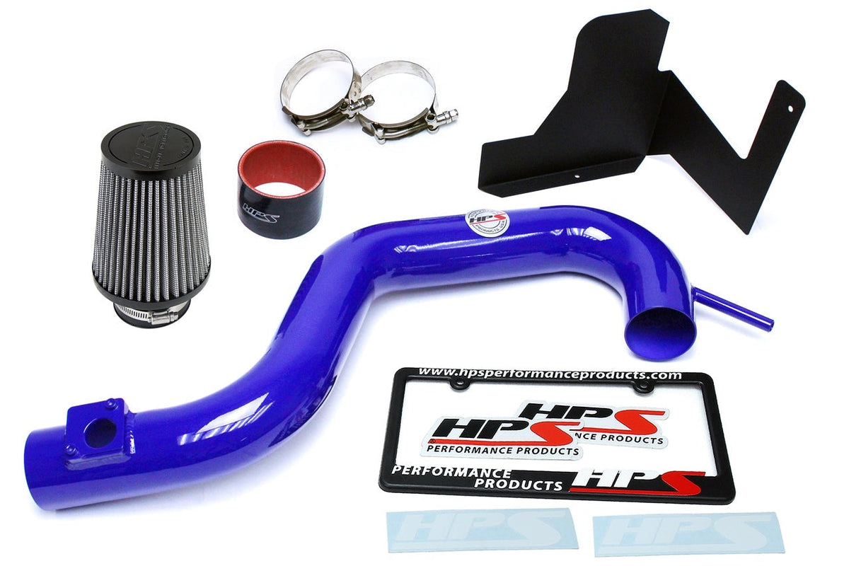 HPS Performance Shortram Air Intake Kit 2010-2011 Subaru Legacy 2.5L Non Turbo, Includes Heat Shield, Blue