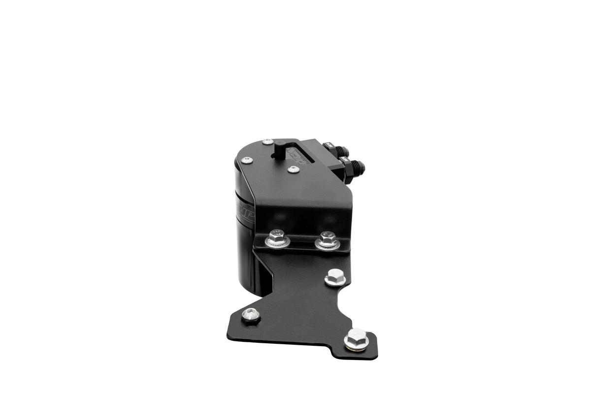 HPS Performance Aluminum Oil Catch Can Kit 2010-2015 Lexus IS250 C 2.5L V6, Black, 860-025WB