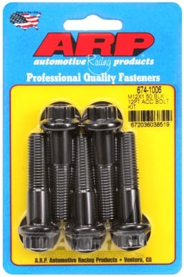 ARP M12 x 1.50 x 50 12pt Black Oxide Bolts (Set of 5)