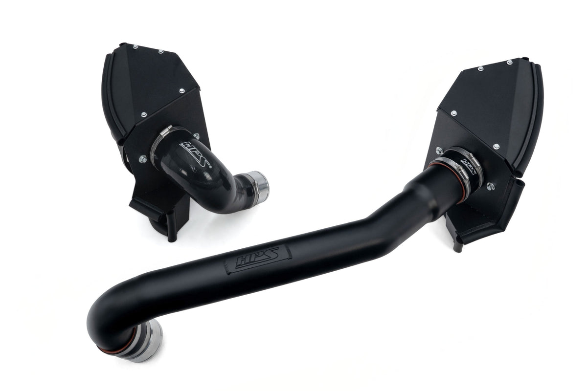 HPS Performance Air Intake Kit with Heat Shield, 2021-2025 BMW M4 G82 G83 3.0L Turbo, Black, 827-772WB