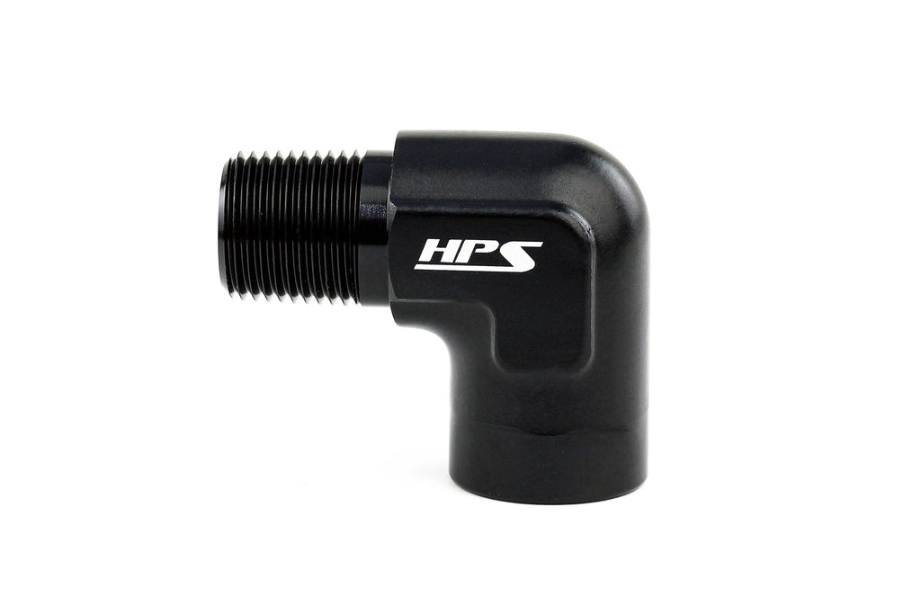 HPS Performance NPT Male To NPT Female Adapter, Aluminum, Black