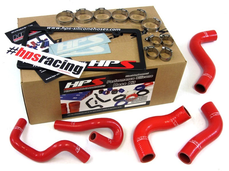 HPS Reinforced Red Silicone Radiator + Heater Hose Kit Coolant Mazda 90-93 Miata 1.6L