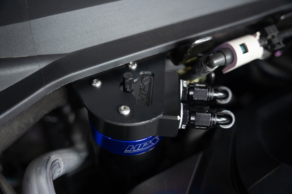 HPS Performance Aluminum Oil Catch Can Kit 2019-2026 Acura RDX 2.0L Turbo, Blue, 860-015BL