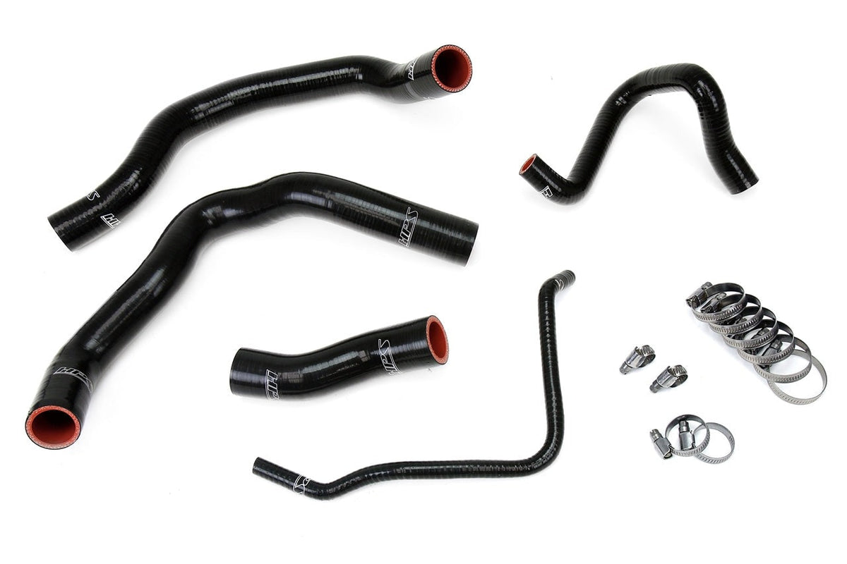 HPS Silicone Radiator Hose Kit Coolant 02-08 Mini Cooper S 1.6L Supercharged, Black, 57-1211-BLK