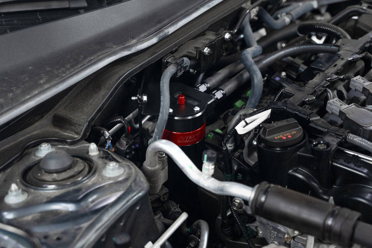 HPS Performance Aluminum Oil Catch Can Kit 2022-2026 Honda Civic Si 1.5L Turbo, 860-031