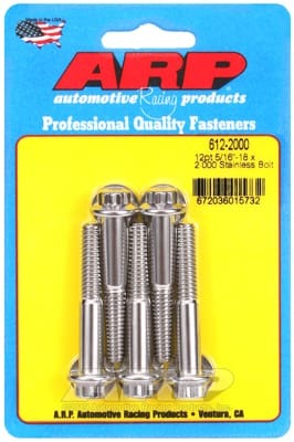 ARP 5/16 Inch -18 x 2.000 12pt SS Bolts (Set of 5)