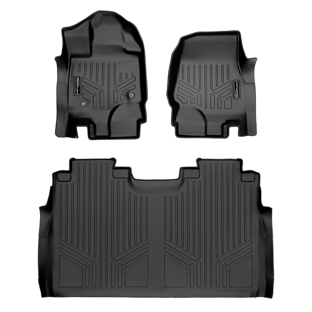 SmartCoverageTM Floor Liners For 2015-2026 Ford F-150 SuperCrew Cab (1st Row Bucket) (Vinyl)
