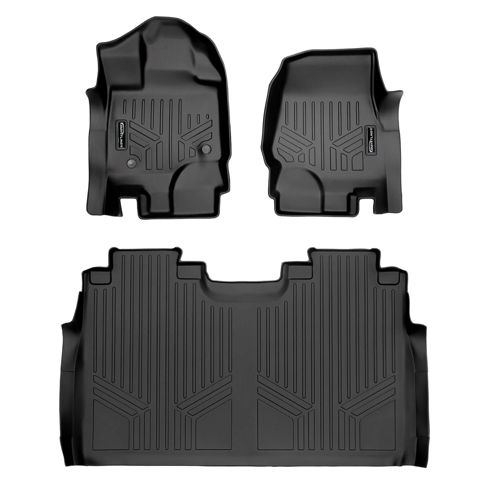 SmartCoverageTM Floor Liners For 2015-2026 Ford F-150 SuperCrew Cab (1st Row Bucket) (Vinyl)