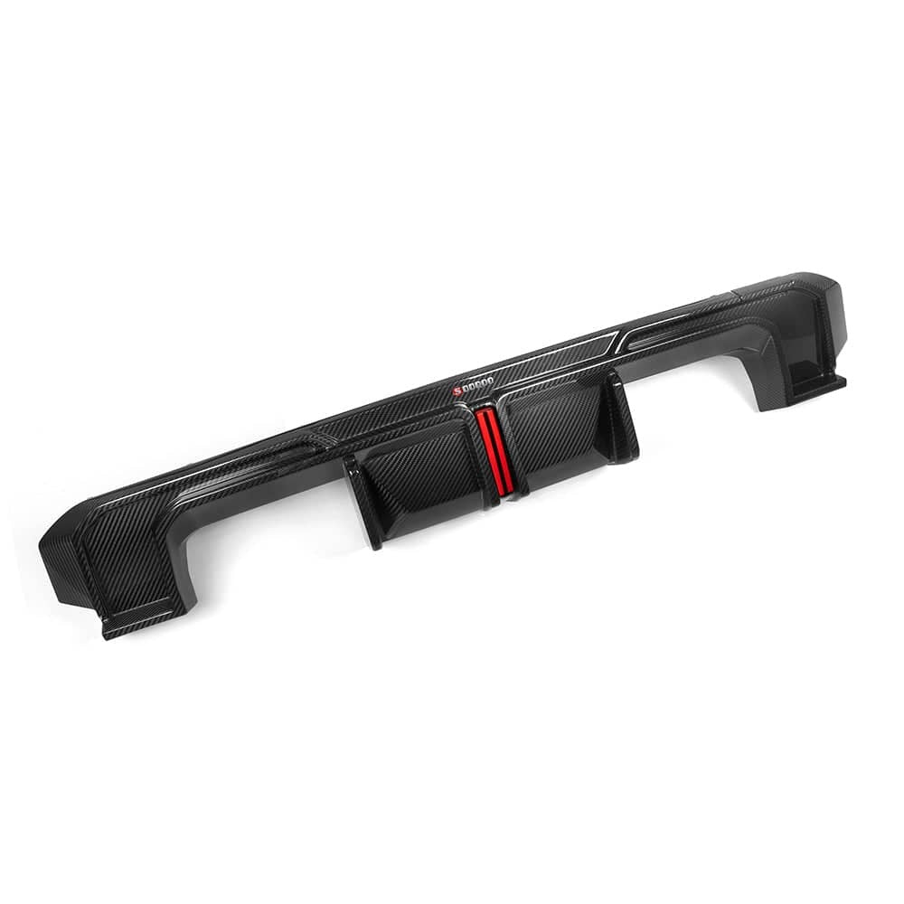 G8X SQ Style Carbon Fiber Diffuser With Brake Light/Splitters Combo