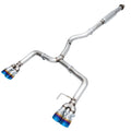 AWE Tuning Track Edition Exhaust - Vapor Blue Quad Tips (102mm) - 2012-2021 Subaru STI Sedan