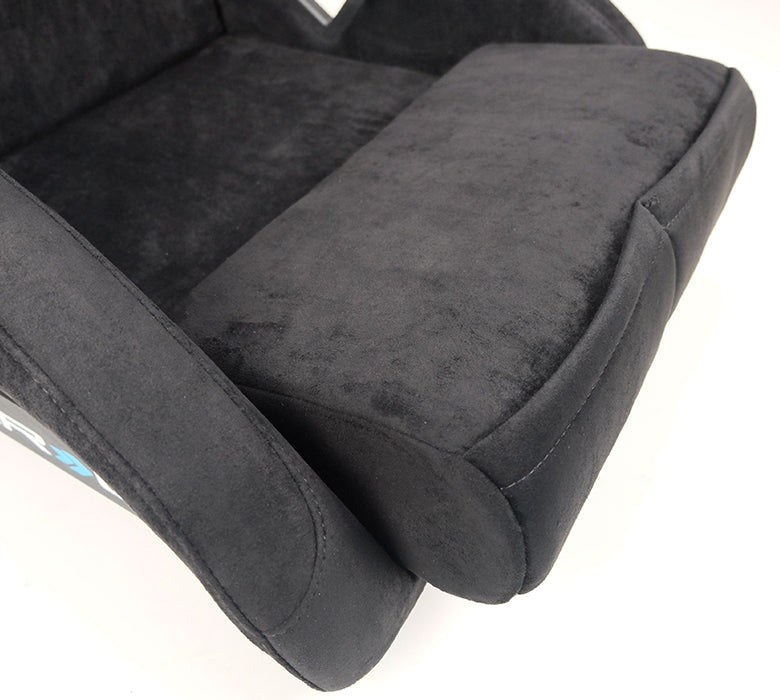NRG Innovations FRP Bucket Seat ULTRA Edition with peralized back, Black alcantara material(medium) - Universal