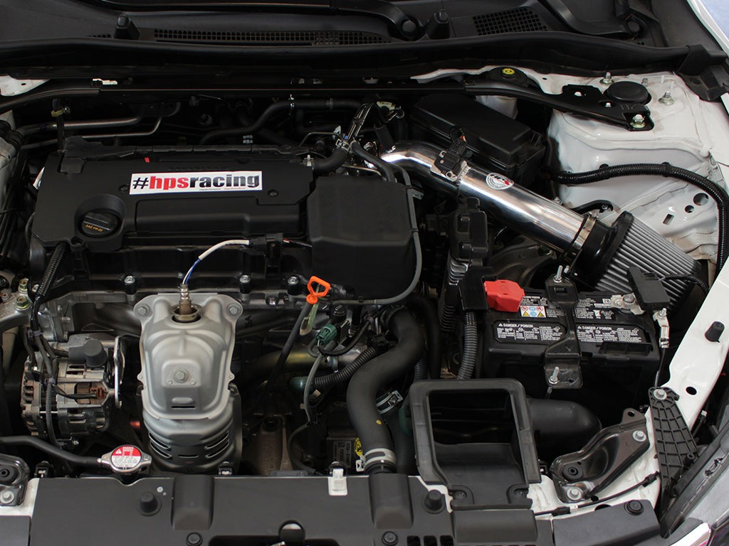 HPS Shortram Air Intake Kit 2013-2017 Honda Accord 2.4L, Includes Heat Shield, 827-555