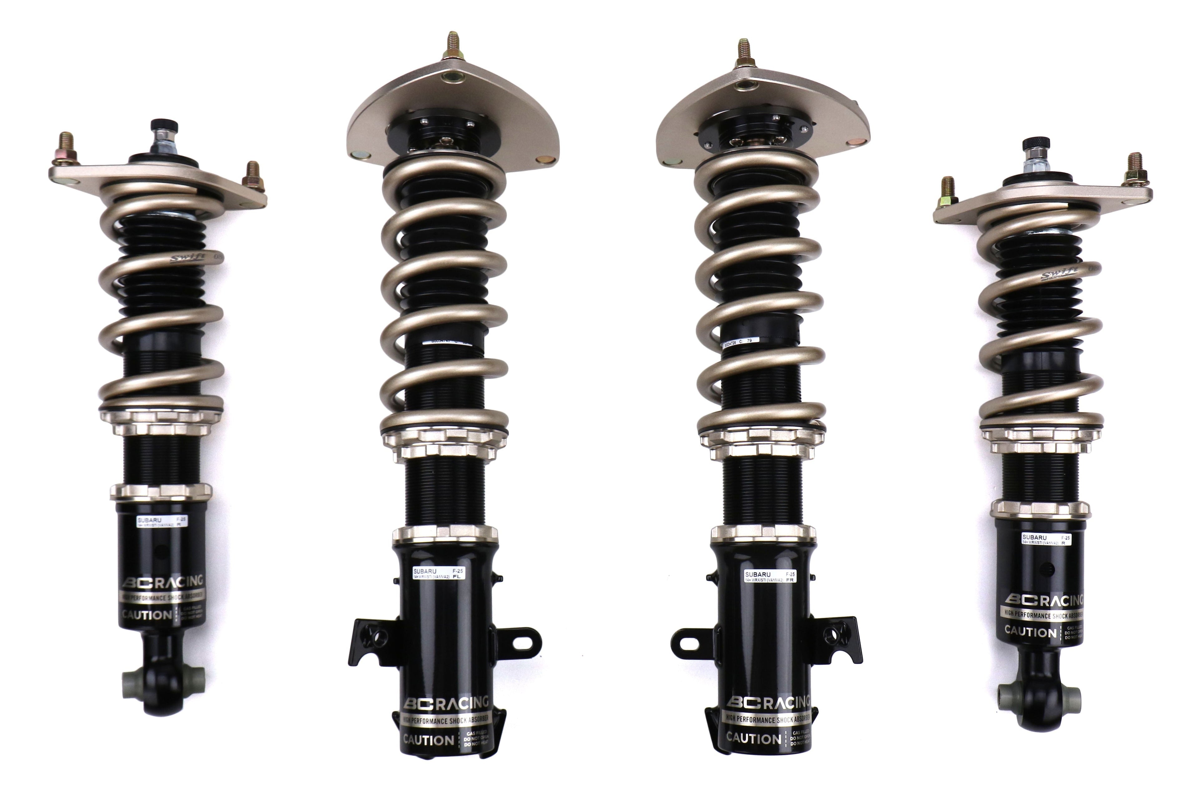 BC Racing BR Coilovers Extreme Low w/ Swift Springs (8K Front / 8K Rear) - 2015-2021 Subaru WRX / STI