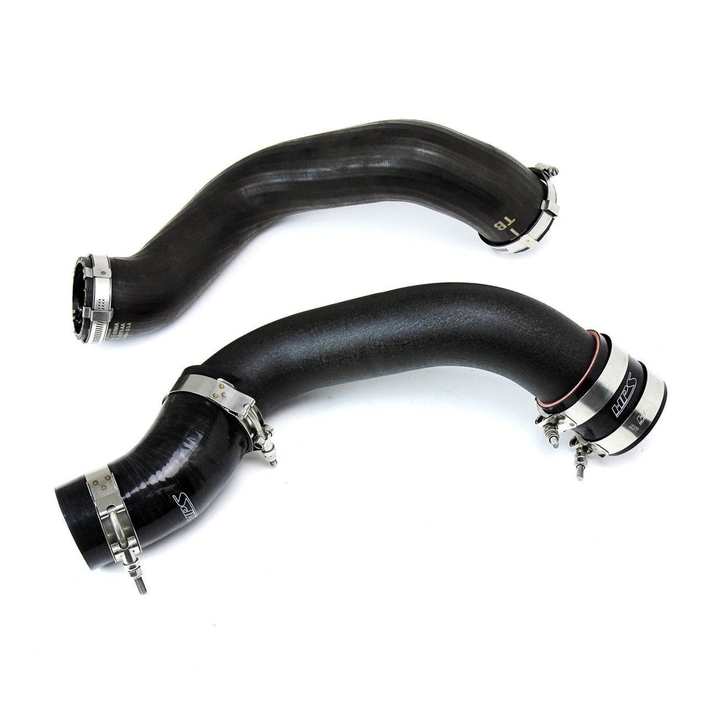 HPS Intercooler Hot Charge Pipe and Cold Side with Black Hoses 15-17 Ford Mustang Ecoboost 2.3L Turbo, Black