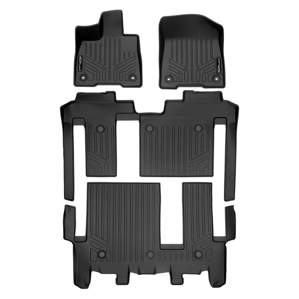 SMARTLINER Custom Fit Floor Liners For 2021-2026 Toyota Sienna with 2nd Row Bench Seat