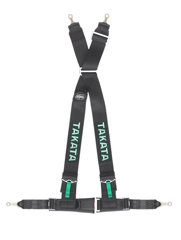 Takata 4 point Street Belt 3" w/ ASM (Black) - Universal