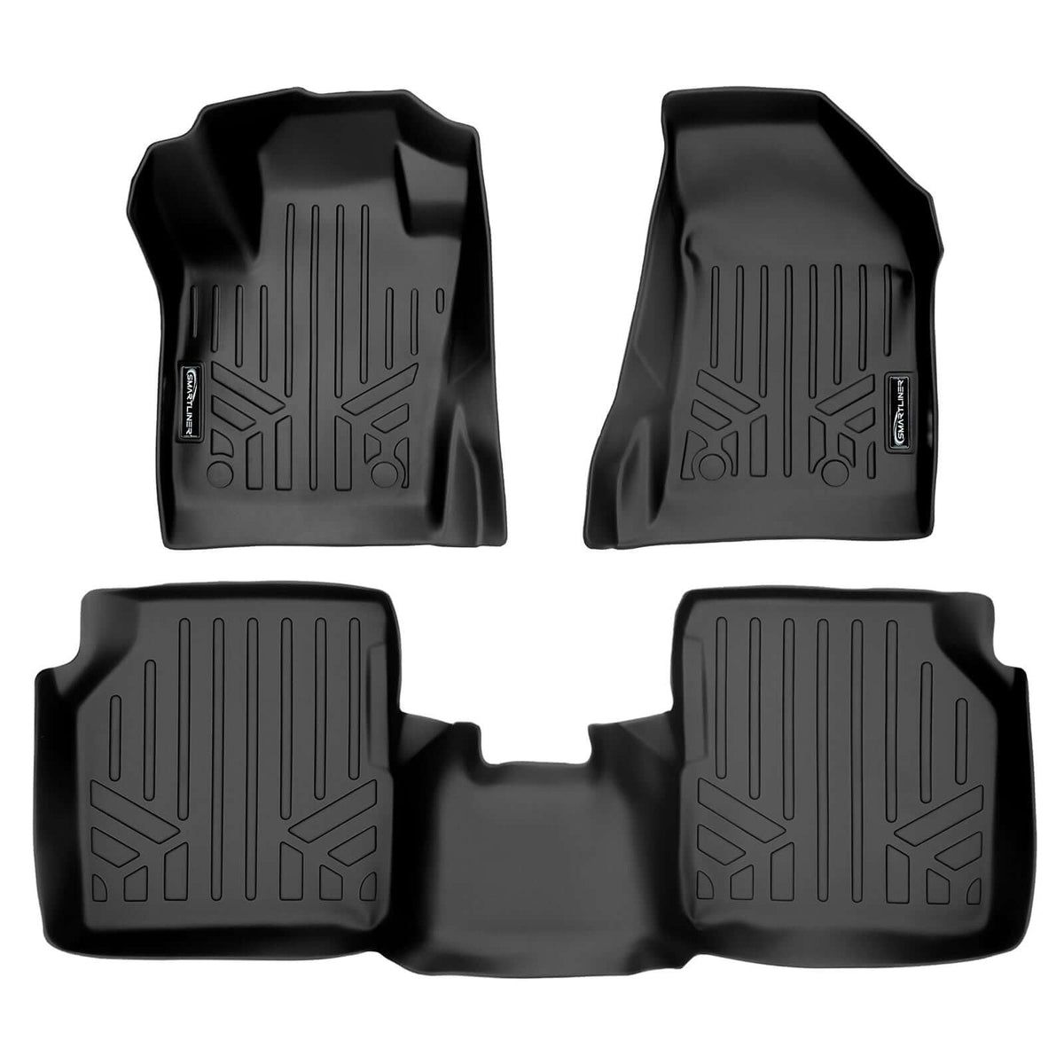 SMARTLINER Custom Fit Floor Liners For 2017-2026 Jeep Compass with Dual Driver Side Floor Hooks (New Body Style)