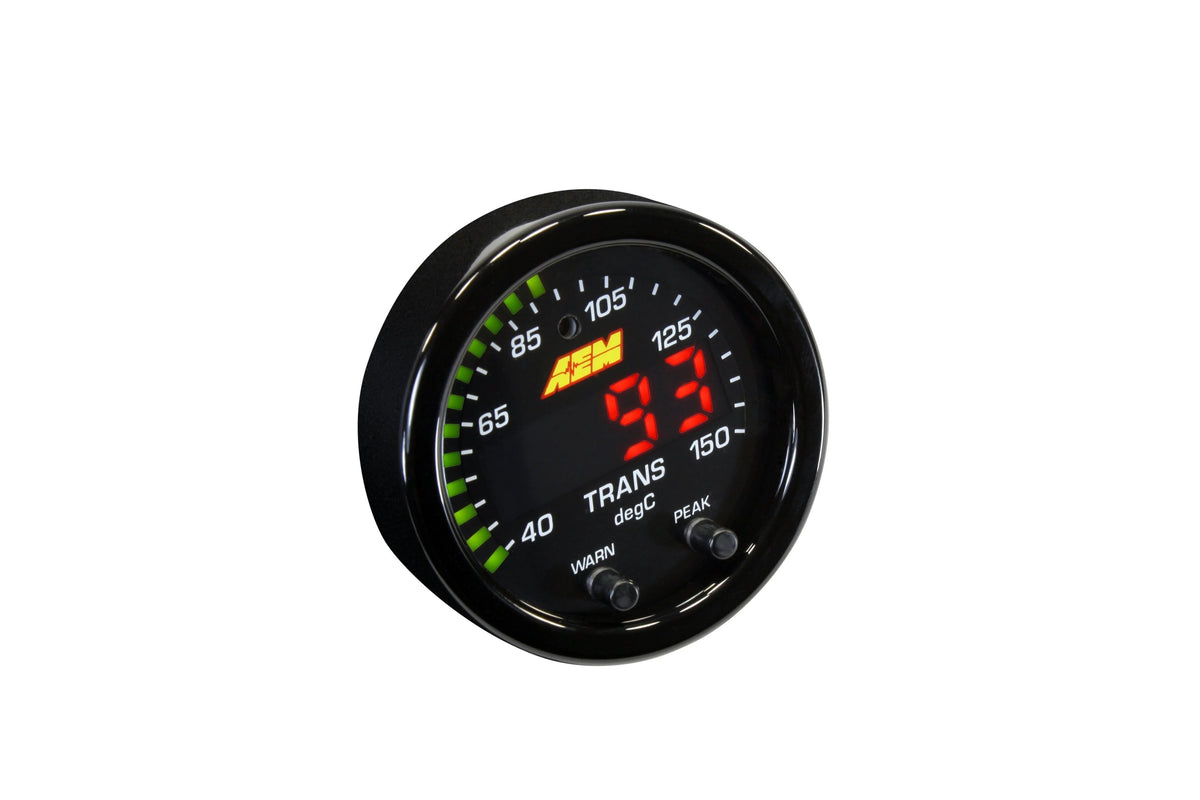 AEM X-Series 100-300F Temperature Gauge - Black Bezel / Black Face - Universal