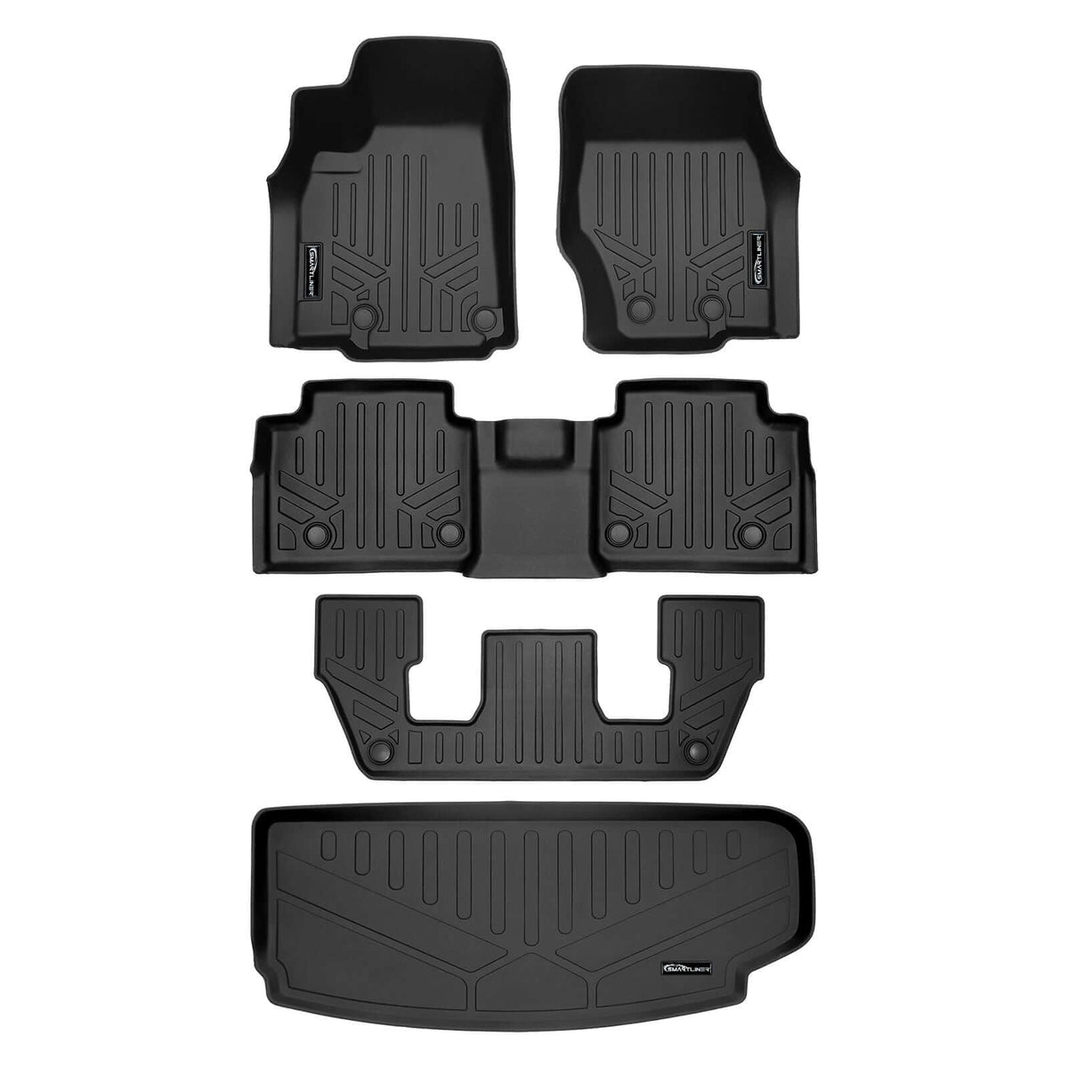 SMARTLINER Floor Liners for 2021-2026 Jeep Grand Cherokee L w/ 2nd Row Bucket Seats and center console
