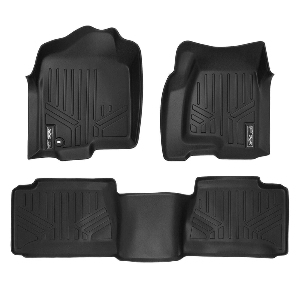 SMARTLINER Floor Liners for 2001-2007 Silverado/Sierra 1500/2500/3500 Double/Extended Cab Classic Body Style