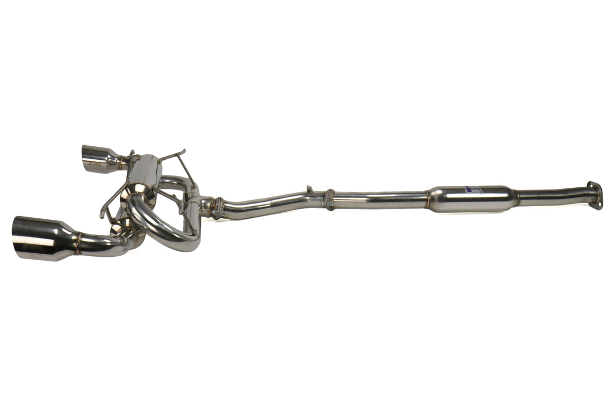 Invidia Gemini R400 Dual Tip Catback Exhaust - Stainless Steel Tips - 2013-2021 Scion FR-S / Subaru BRZ / Toyota 86