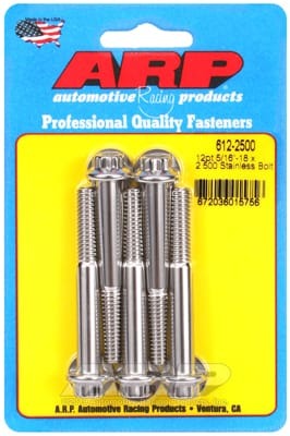 ARP 5/16in-18 x 2.500 12pt SS Bolts (Set of 5)