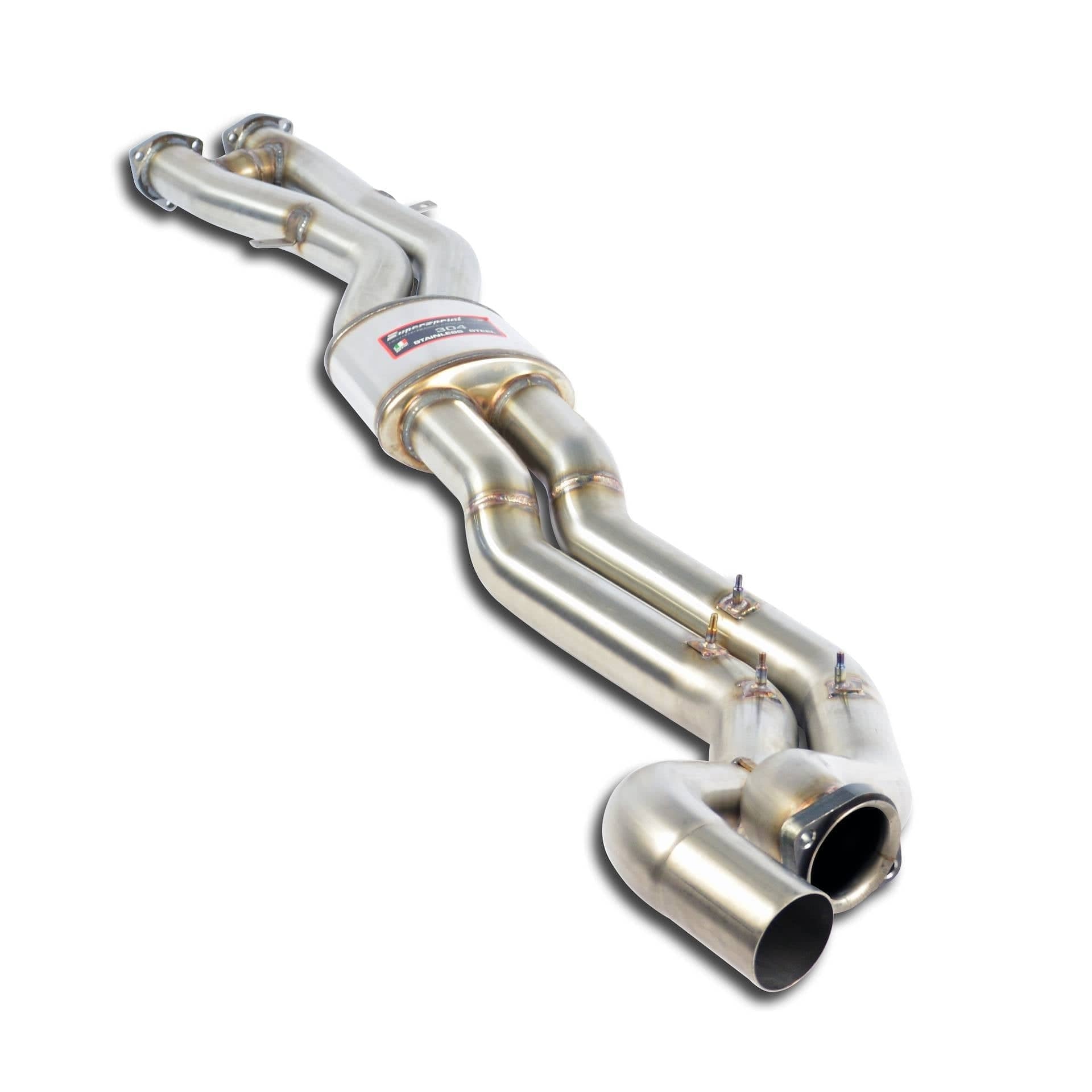 Supersprint BMW E46 M3 Stainless Center H-Pipe - Resonated Dual 2.5"