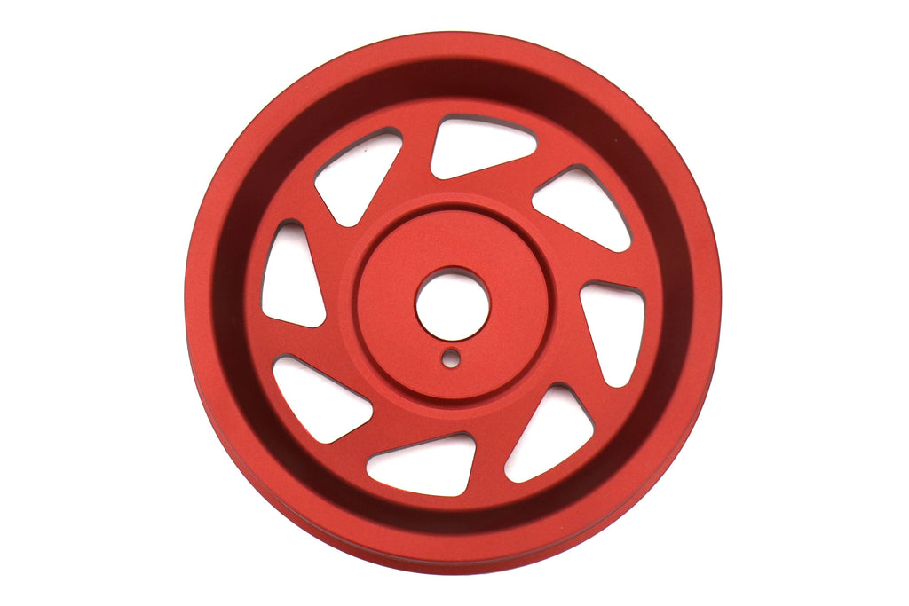 PERRIN Lightweight Crank Pulley (Red) - 2012-2024 Subaru WRX / 2011-2024 Forester / 2019-2024 Ascent / 2013-2024 BRZ / Legacy / Outback / Crosstrek / 2013-2016 Scion FR-S / 2017-2020 Toyota 86 / 2022-2024 GR86