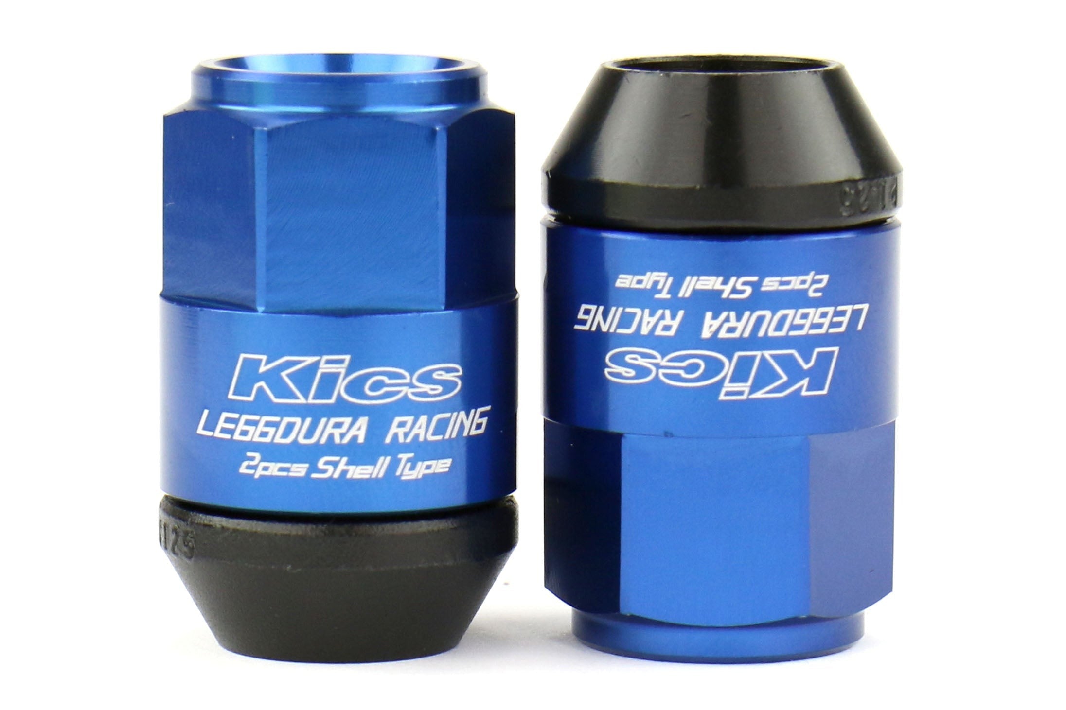 Project Kics Leggdura Racing Shell Type Lug Nut Set 35mm Closed-End Look 12X1.25 Blue - Universal