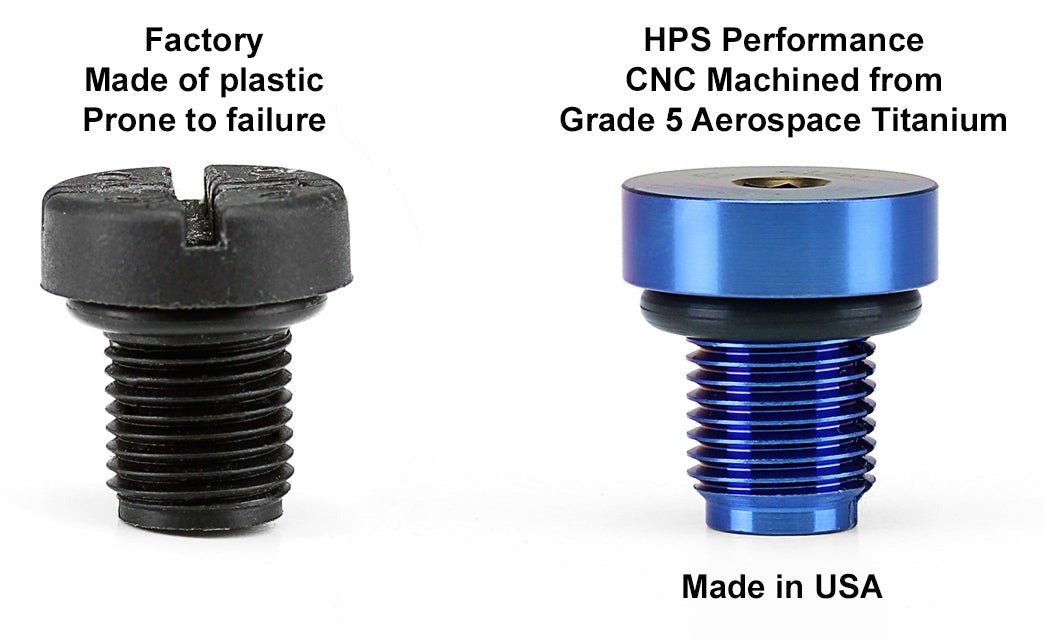 HPS Performance Titanium Coolant Bleed Screw for Toyota Supra MK5 Turbo A90
