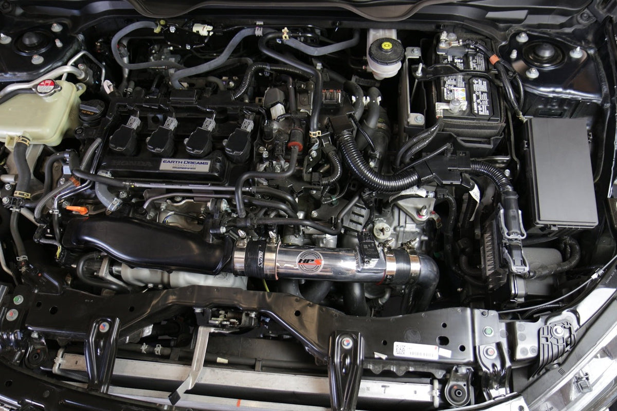 HPS Performance Cold Air Intake Kit 2016-2019 Honda Civic Non Si 1.5T Turbo, Converts to Shortram, Blue