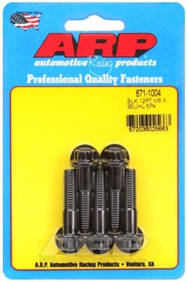 ARP M8 x 1.25 x 35 12pt Black Oxide Bolts (Set of 5)