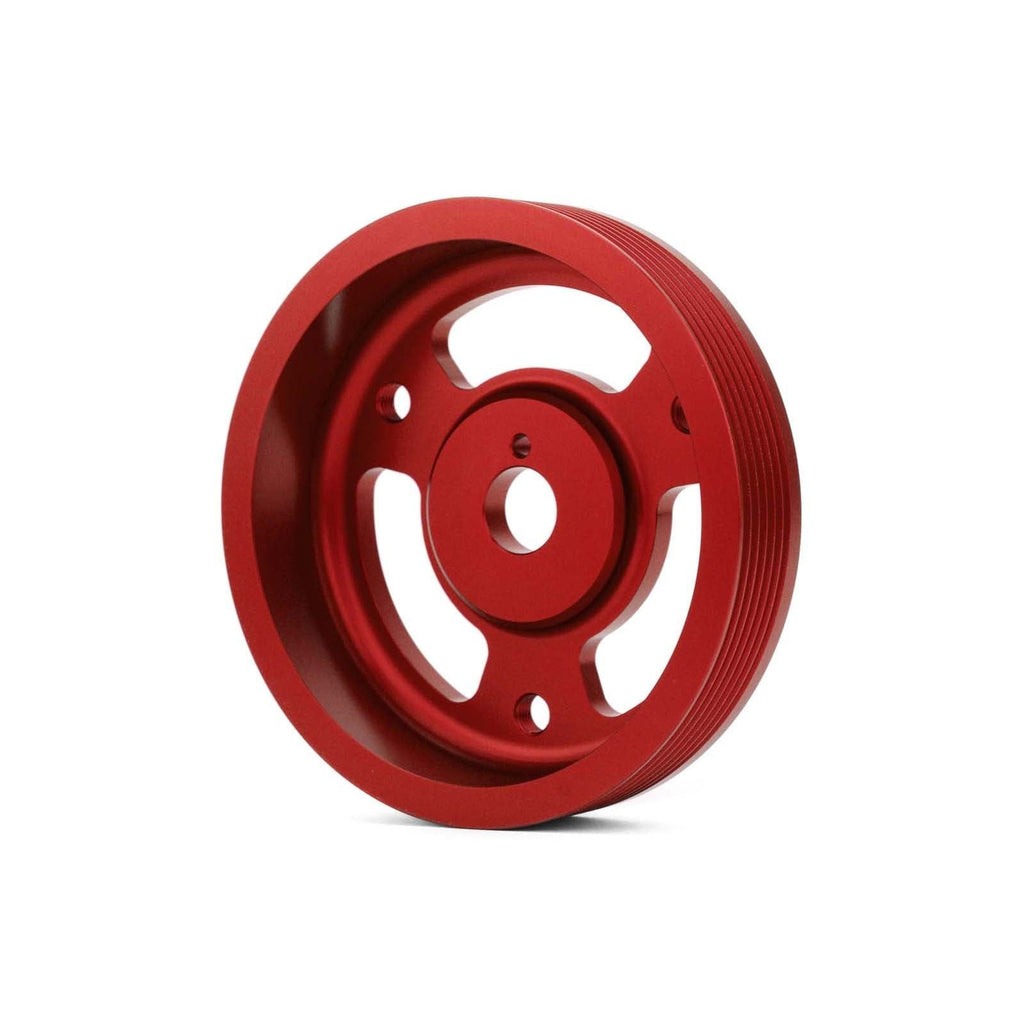 GrimmSpeed Lightweight Crank Pulley Red - Subaru Models (inc. BRZ 2013+ / WRX 2015 - 2018)