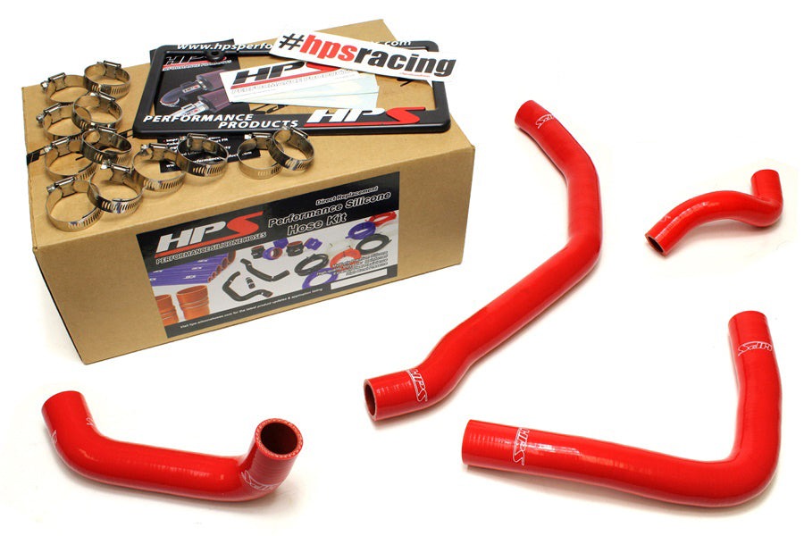 HPS Red Reinforced Silicone Radiator Coolant Hose Kit (4pc set) rear engine Toyota 90-99 MR2 3SGTE Turbo