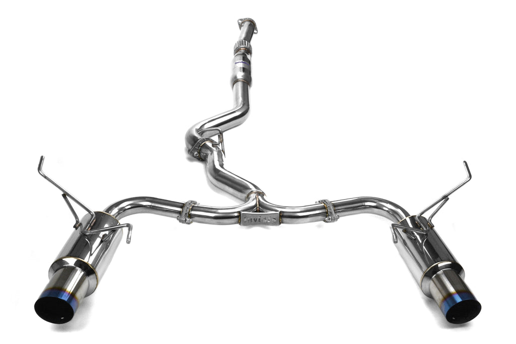 Invidia N1 Dual Exit Catback Exhaust - Titanium Tips - 2015-2021 Subaru WRX / STI
