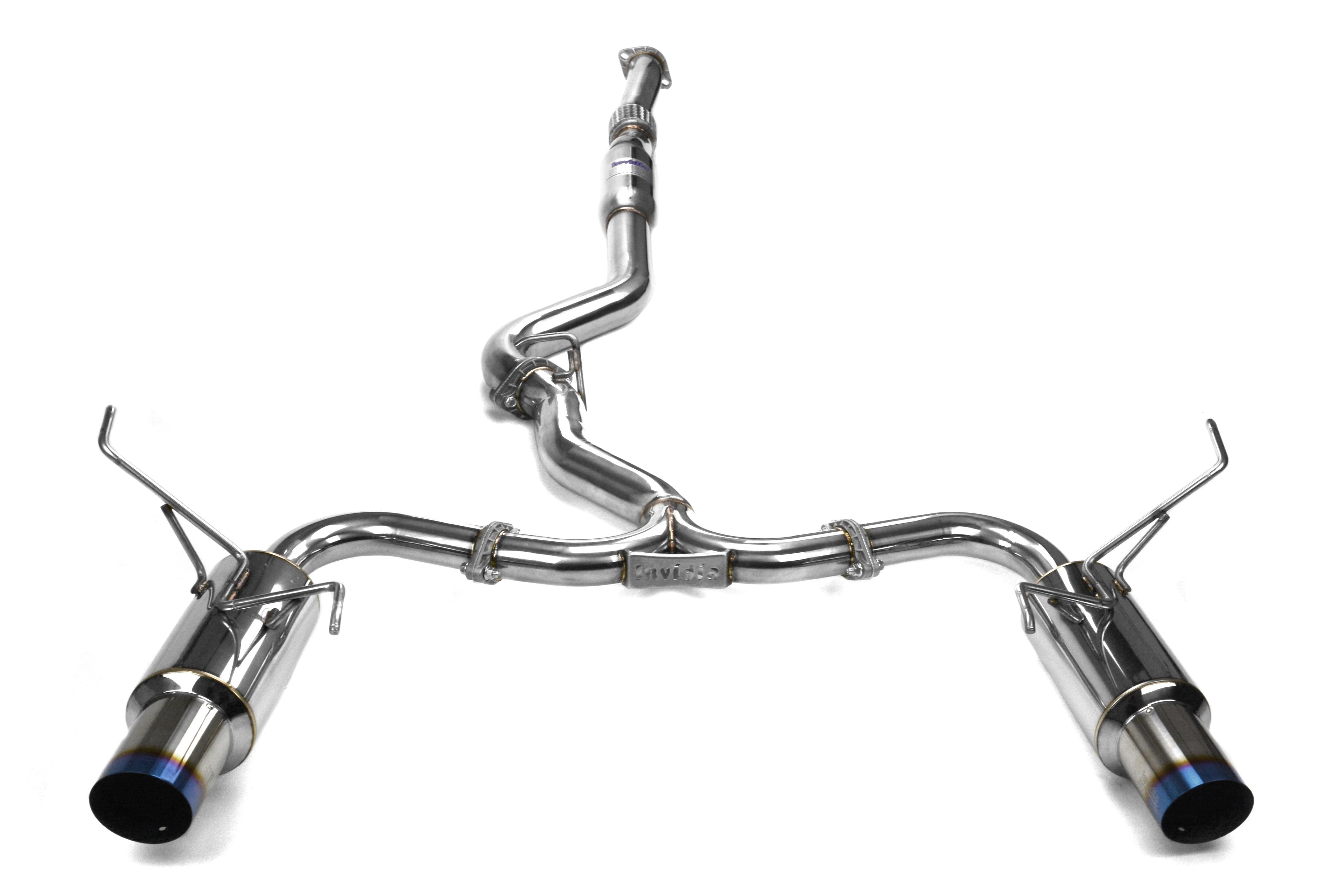 Invidia N1 Dual Exit Catback Exhaust - Titanium Tips - 2015-2021 Subaru WRX / STI