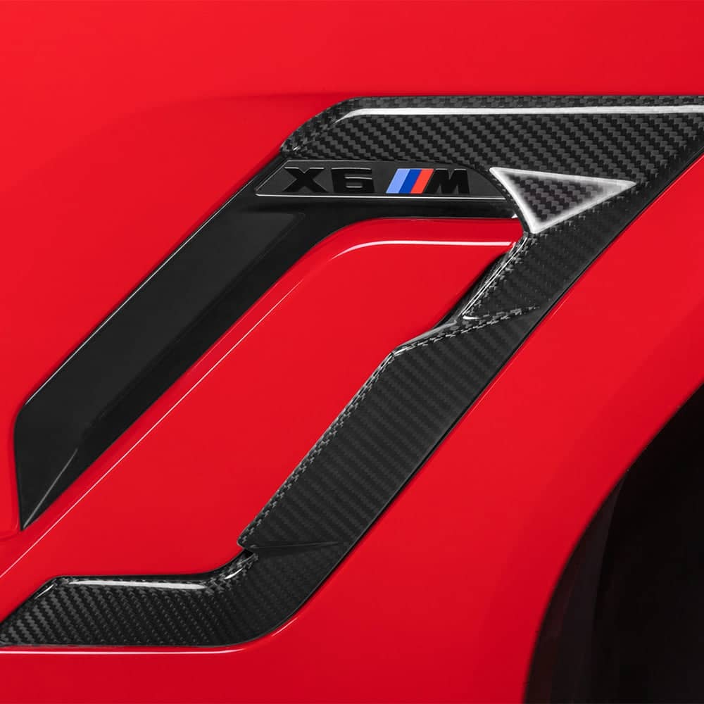 X6M F96 SQ Style Dry Carbon Fiber Side Fender Trim