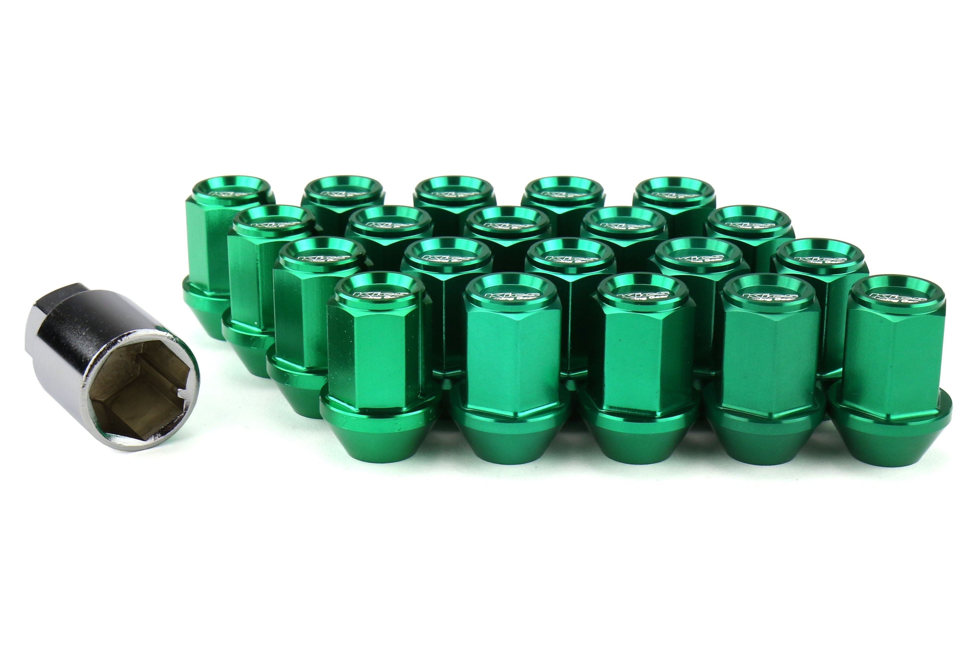 Project Kics Leggdura Racing Lug Nuts Light Green M12X1.25 - Universal