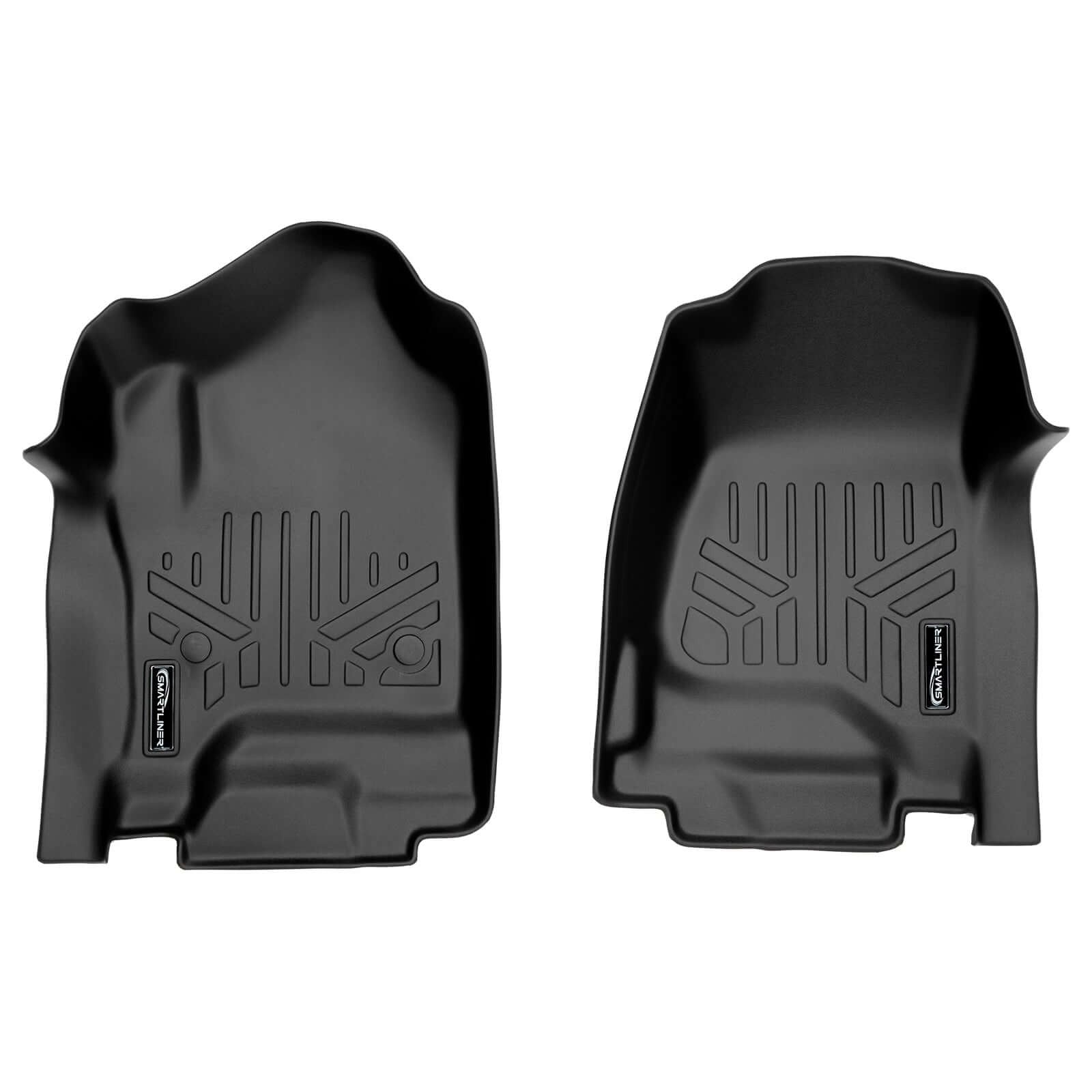 SMARTLINER Floor Liners for Double Cab 2014-2018 Silverado/Sierra 1500 - 2015-2021 2500/3500 HD