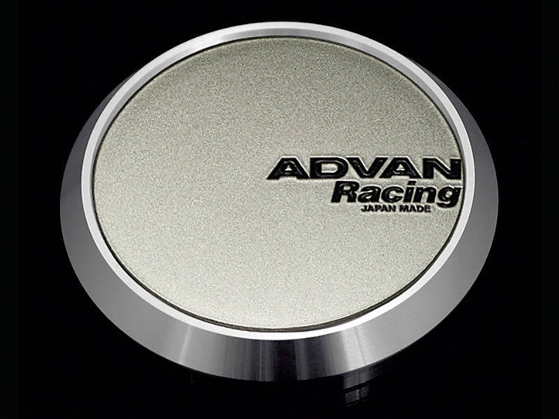 Advan Racing Center Cap 63MM Flat Type Sand Metallic Finish w/Black Letters - Universal