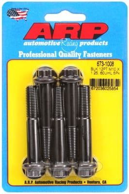 ARP M10 x 1.25 x 60 12pt Black Oxide Bolts (Set of 5)