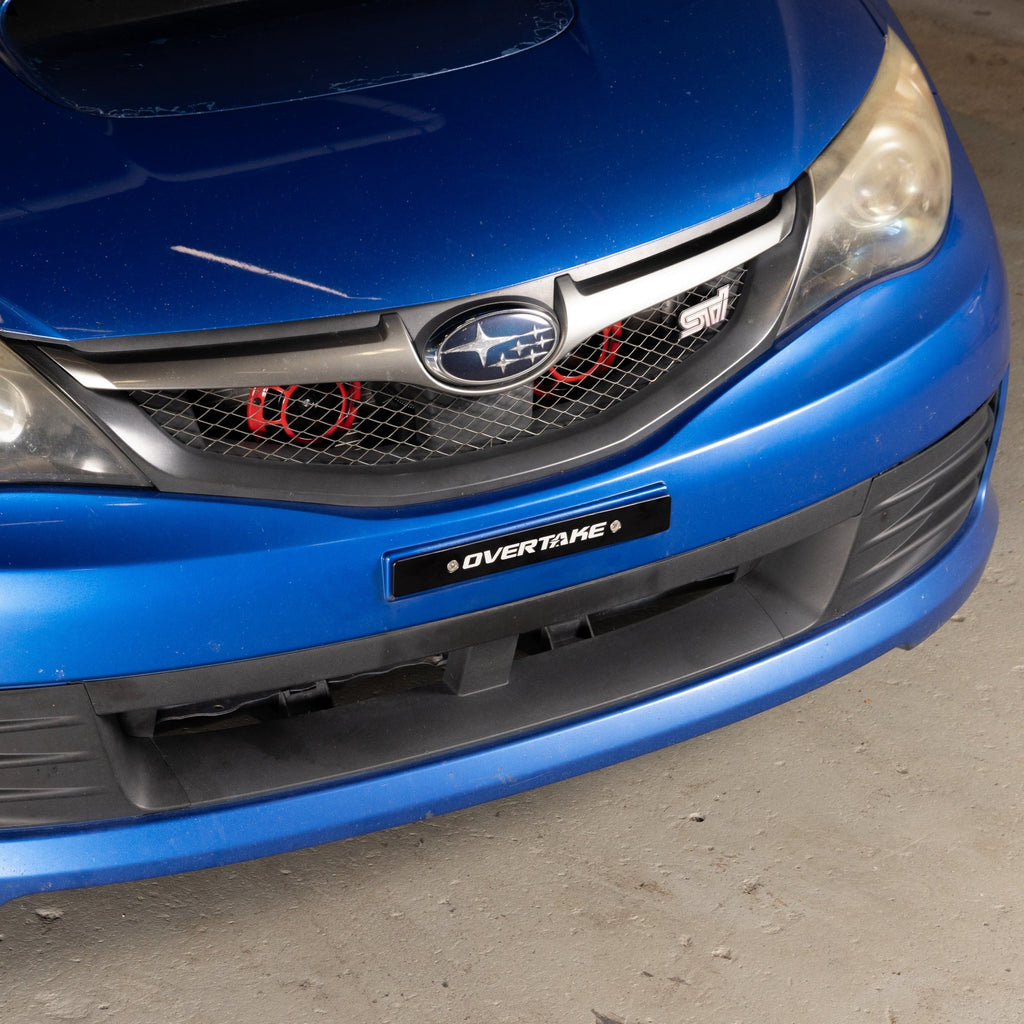 OVERTAKE Front License Plate Delete - Subaru 2002-2014 WRX, 2004-2014 STI, 2022-2026 BRZ/GR86, 1998-2016 Impreza