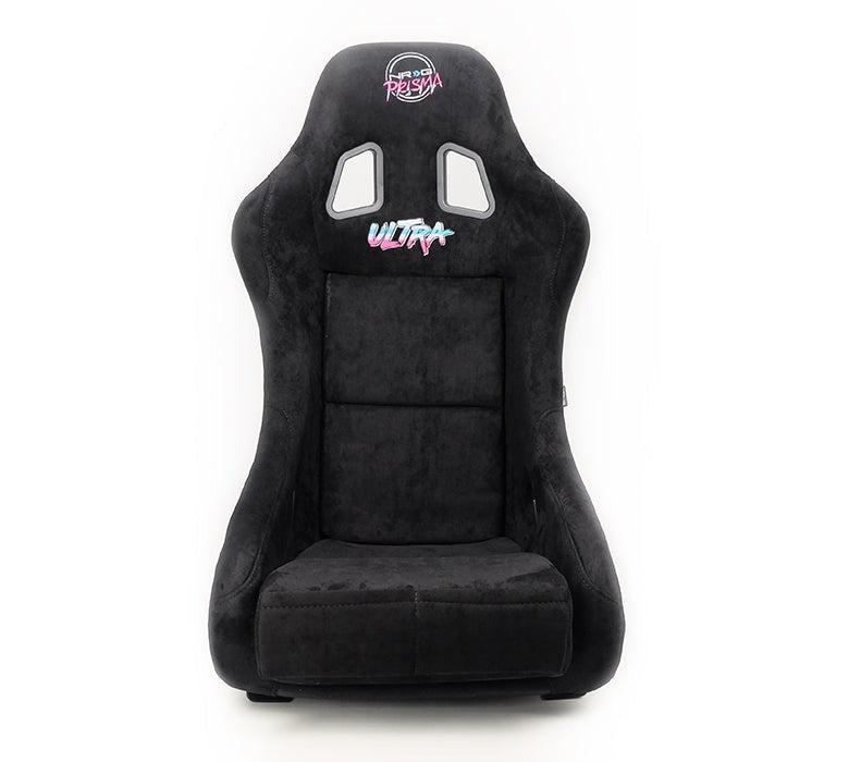 NRG Innovations FRP Bucket Seat ULTRA Edition with peralized back, Black alcantara material(medium) - Universal