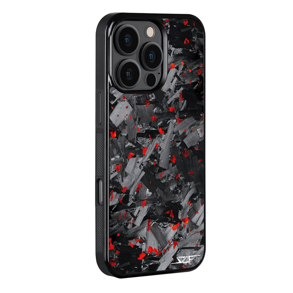 iPhone | Red Flake Forged Chunk Carbon Fiber Case | CLASSIC Series
