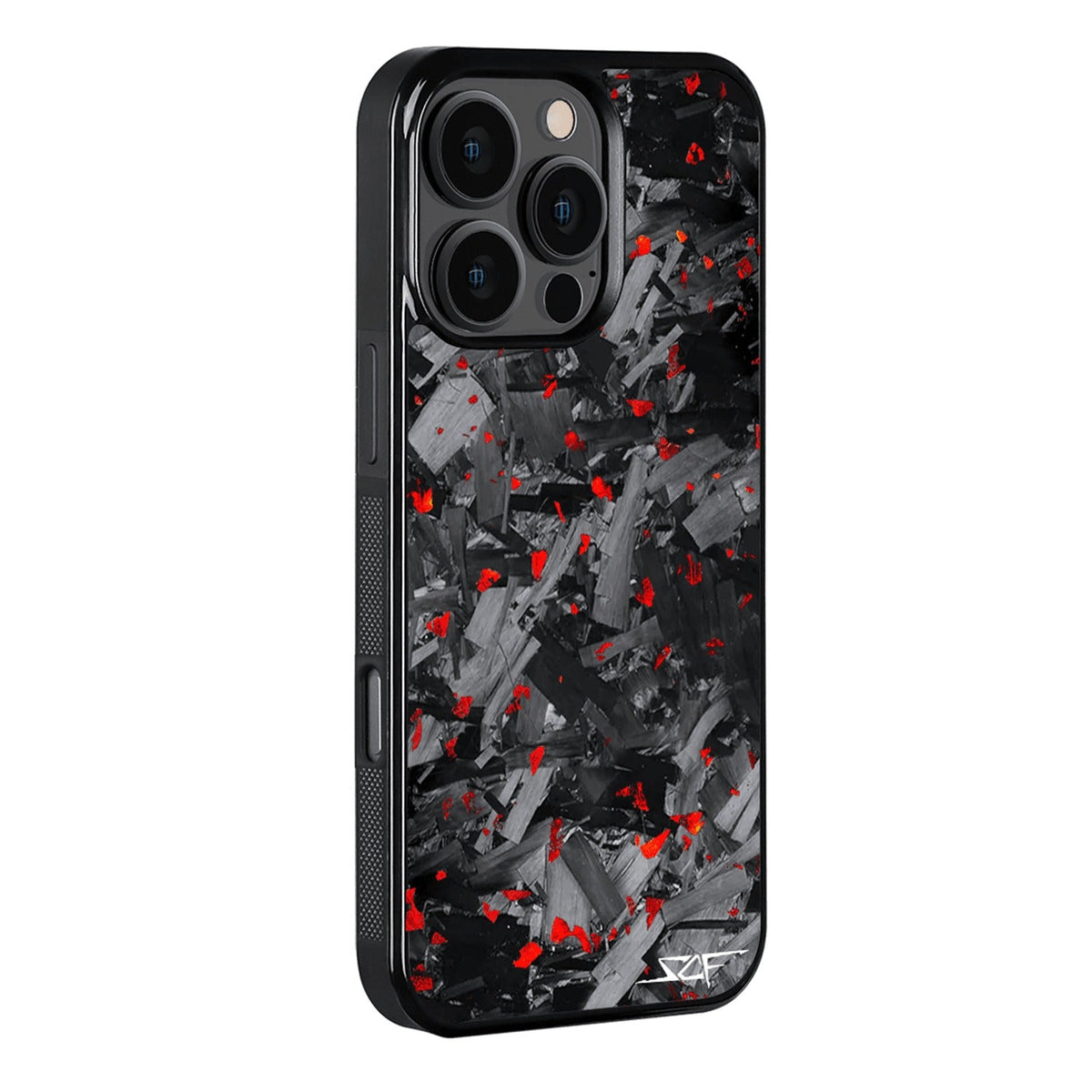 iPhone | Red Flake Forged Chunk Carbon Fiber Case | CLASSIC Series